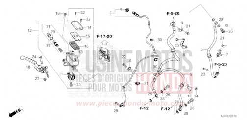 MAITRE-CYLINDRE DE FREIN AVANT CYLINDRE NSS750T de 2026
